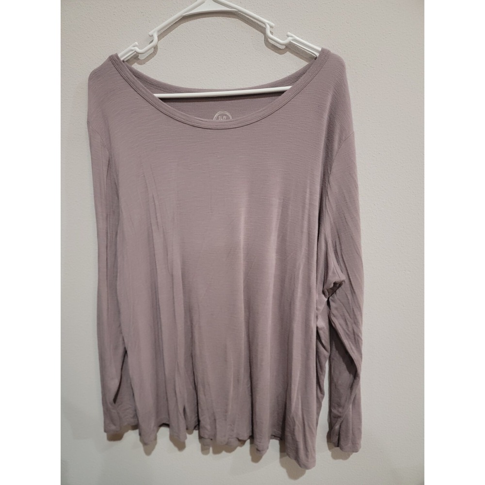 Maurices 24/7 Mauve/purple Very Soft Long Sleeve Top Women's Plus 3 3X